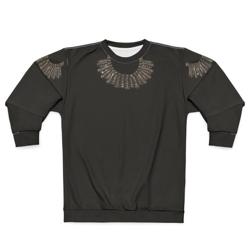 Notorious RBG Dissent Collar Sweatshirt featuring Ruth Bader Ginsburg's iconic fashion statement