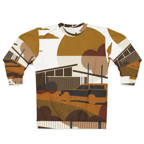 Mid-Century Architecture and Vintage Cars Sweatshirt