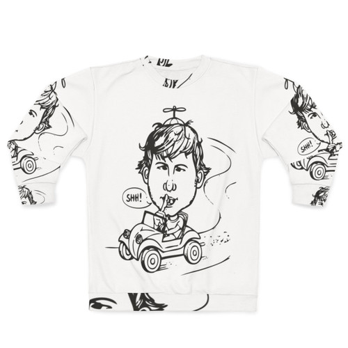 Rude man who shushes please call graphic on a sweatshirt