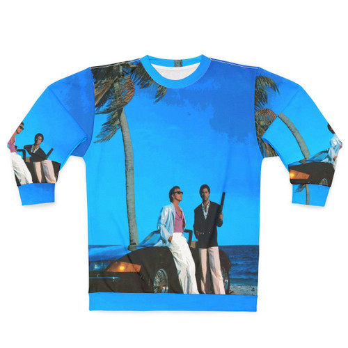 Miami Vice Crockett and Tubbs Retro Illustration Sweatshirt