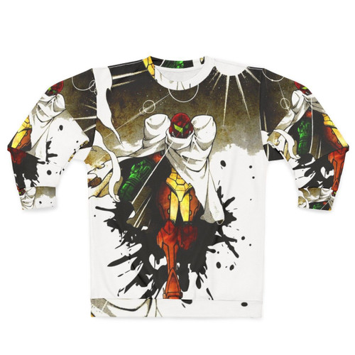 Metroid Samus the Nomad Sweatshirt featuring the iconic bounty hunter