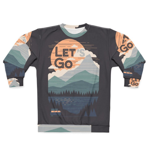 Pastel "Let's Go" Minimalist Sweatshirt