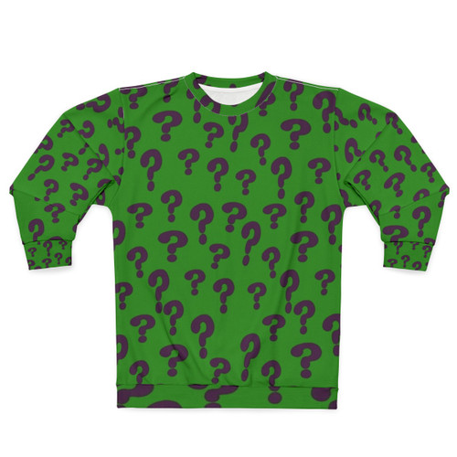 Riddler-inspired DC Comics sweatshirt with a riddle design