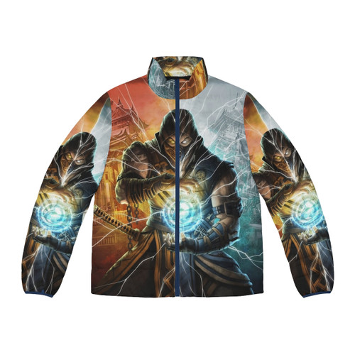 Mortal Kombat 2 Worlds Puffer Jacket featuring Scorpion and Subzero characters