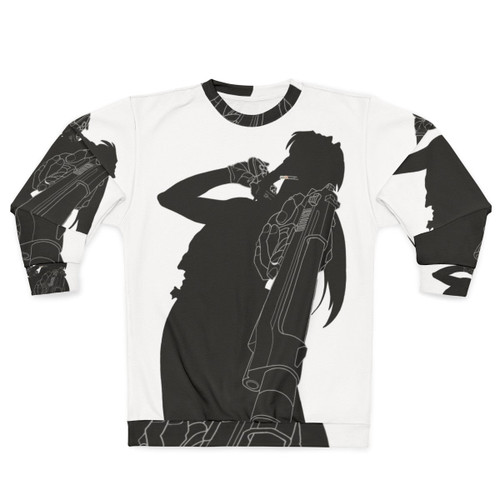 Black Lagoon Revy Anime Sweatshirt with Gun Silhouette
