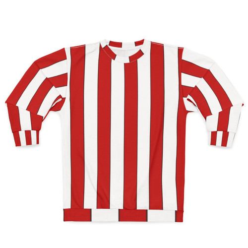 Retro Red White Striped Football Team Colors Sweatshirt