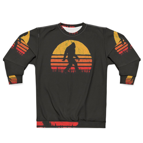 Retro Bigfoot Silhouette Sunset Vintage Sweatshirt