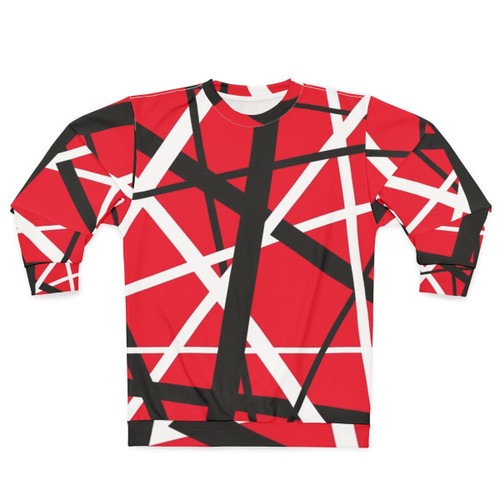 Retro 80s striped design music-themed sweatshirt