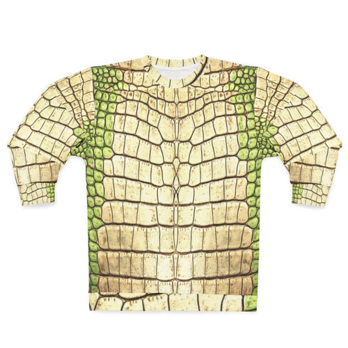 Reptilian belly pattern sweatshirt with scale design