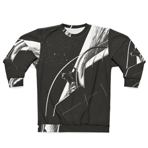 Laika the space dog on a warm and cozy sweatshirt