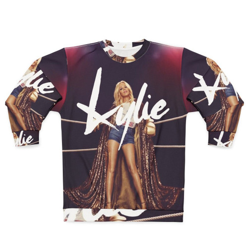 Kylie Minogue wearing boxing-inspired sweatshirt