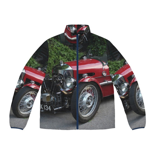 Morgan Super Sports Puffer Jacket - Vintage three-wheeled sports car