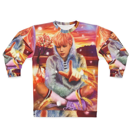 Jimin's Spring Day inspired sweatshirt featuring BTS fanart