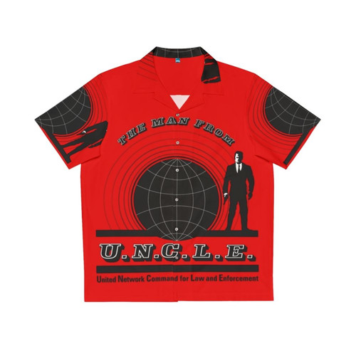 Vintage The Man From Uncle Hawaiian Shirt with Retro TV Spy Thriller Design