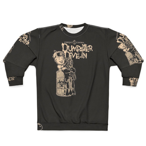 Dumpster Dive Sweatshirt with Cartoon Movie and Toxic Waste Graphic