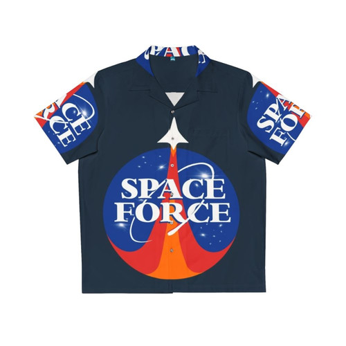 Vintage style space force "space is hard" Hawaiian shirt