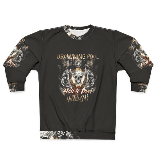 Drowning Pool band sweatshirt with logo and water theme