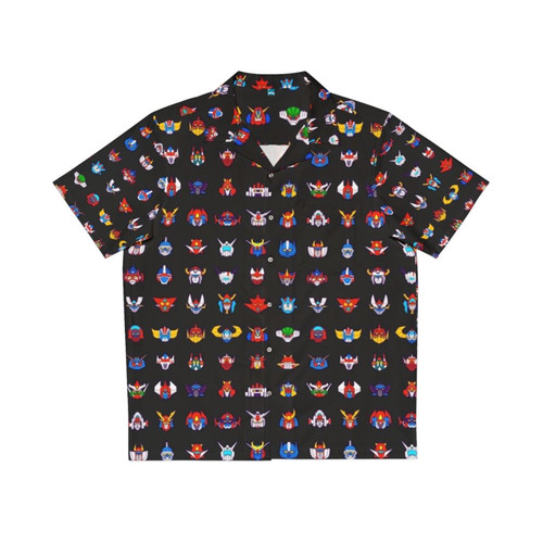 Retro robots Hawaiian shirt with classic anime and manga inspired design