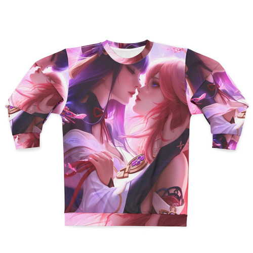 Genshin Impact Raiden Shogun and Yae Miko Cosplay Sweatshirt