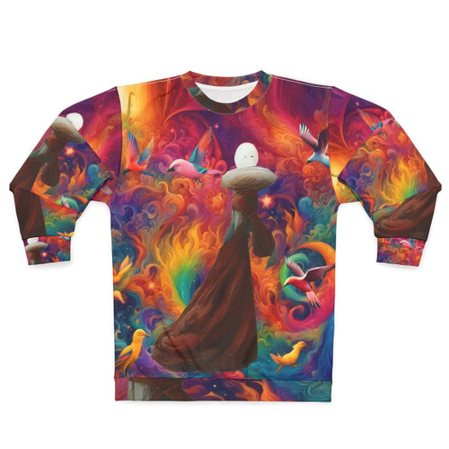 Dreamscape Sweatshirt - Colorful and Vibrant Surreal Graphic Design