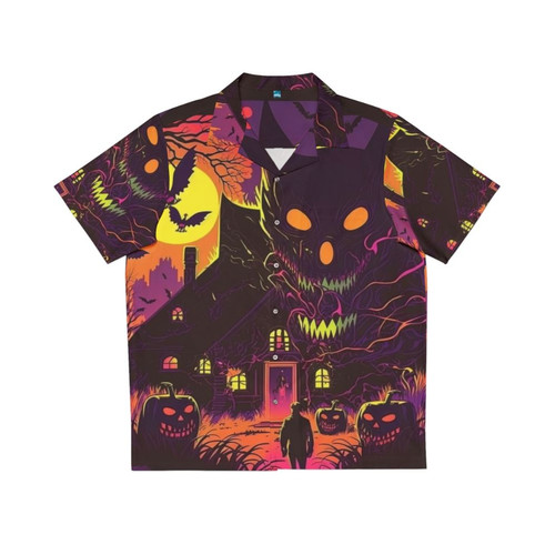 Spooky Hawaiian Shirt with Halloween Motif