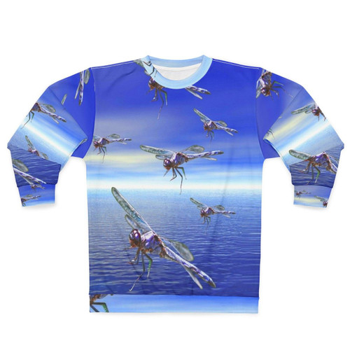 Dragonfly sweatshirt with fantasy inspired abstract design