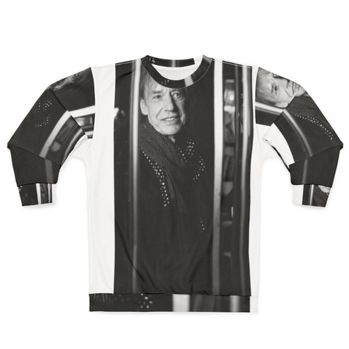 Jean Louis Aubert Black and White Portrait Sweatshirt