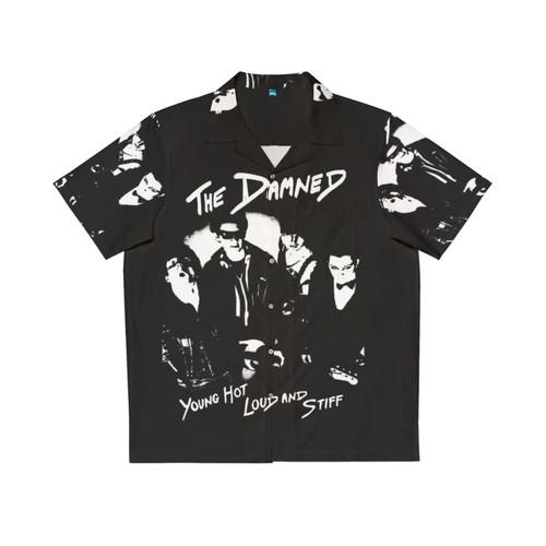 Punk Rock Hawaiian Shirt with The Damned Band Artwork
