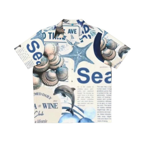 Colorful summer Hawaiian shirt with tropical floral pattern