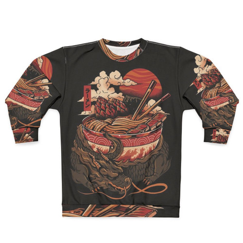 Dragon Ramen Sweatshirt with Tranquil Fire Kanji Design