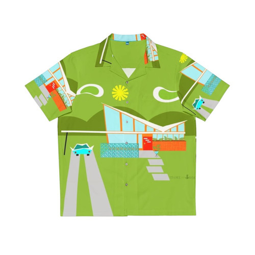 Retro Palm Springs House Hawaiian Shirt with Mid-Century Modern Design