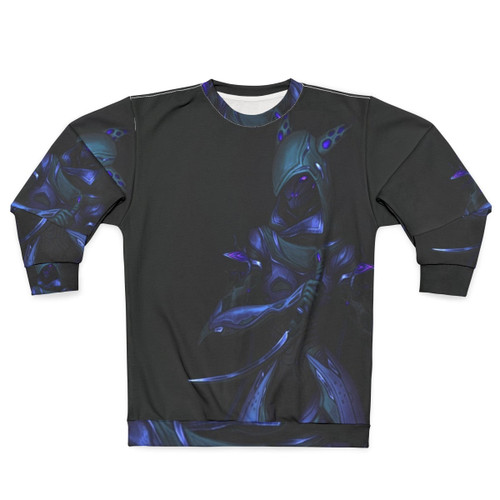Purple Wisp Warframe Sweatshirt - Sci-Fi Energy Glow Fanart