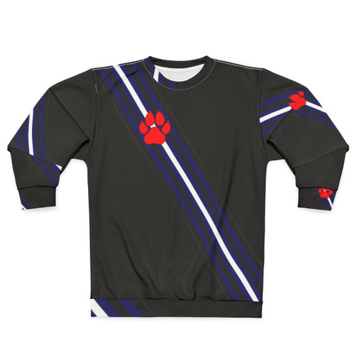 Puppy Pride Sash Paw Sweatshirt with LGBT+ Pride design