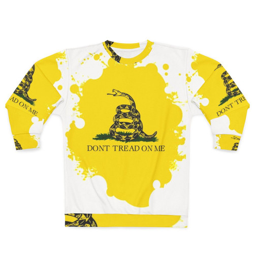 Don't Tread On Me Patriotic Snake Art Design Sweatshirt