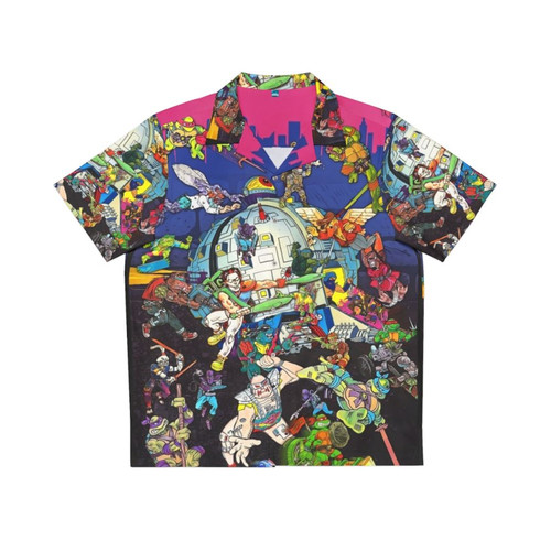 Vintage Ninja Turtles Pizza Classic Art Hawaiian Shirt