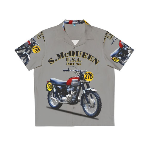 Vintage motorcycle ISDT trophy 1964 Hawaiian shirt