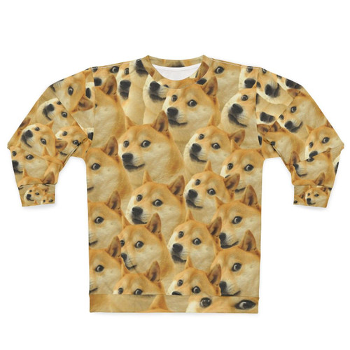 Doge Meme Sweatshirt with Cute Dog Graphic Design