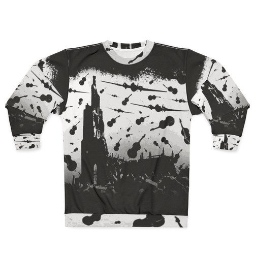 Psycho Attack White Print Sweatshirt