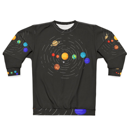 Discreet pride flag sweatshirt with subtle space-inspired LGBTQ+ design