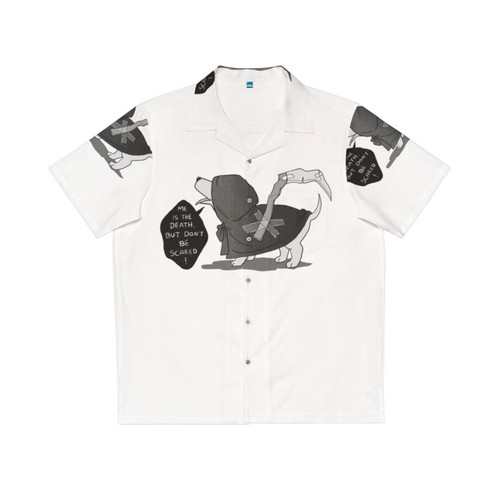 Grim Reaper Hawaiian Shirt with a Cute Dog or Doggo