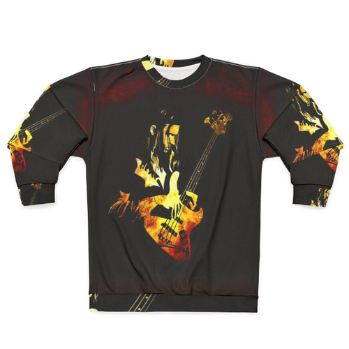 Jaco Pastorius inspired fender jazz bass flame sweatshirt