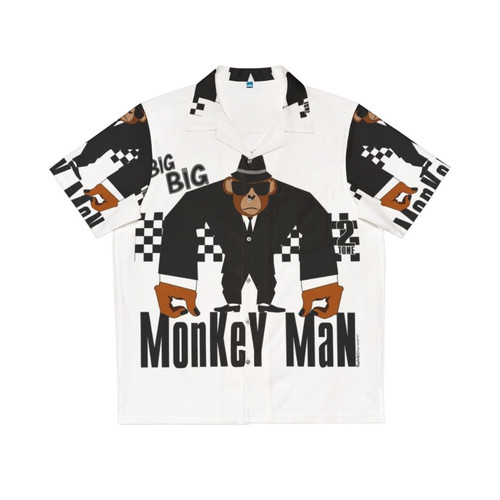Colorful Hawaiian shirt with big monkey graphic