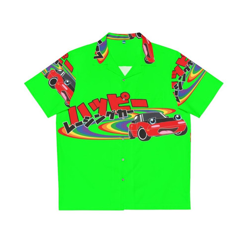Vibrant Hawaiian Miata Racing Shirt with Pride Colors