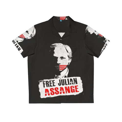 free julian assange wikileaks hawaiian protest shirt
