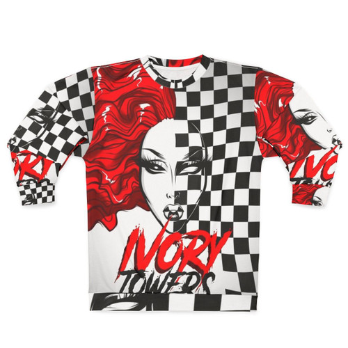 Ivory Towers Drag Queen Checkerboard Sweatshirt