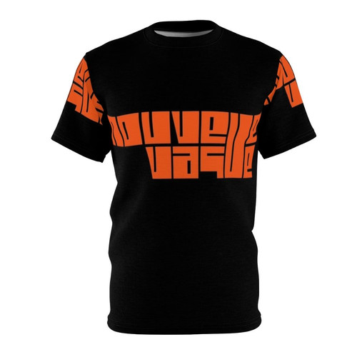 Nouvelle Vague inspired AOP t-shirt featuring the classic French new wave band logo