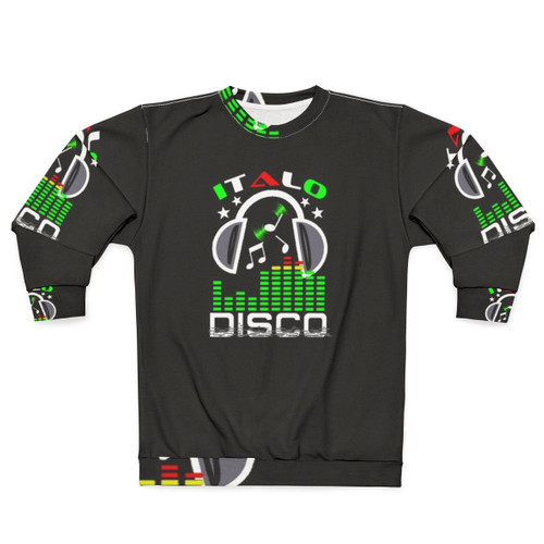 Retro Italo Disco Black Sweatshirt