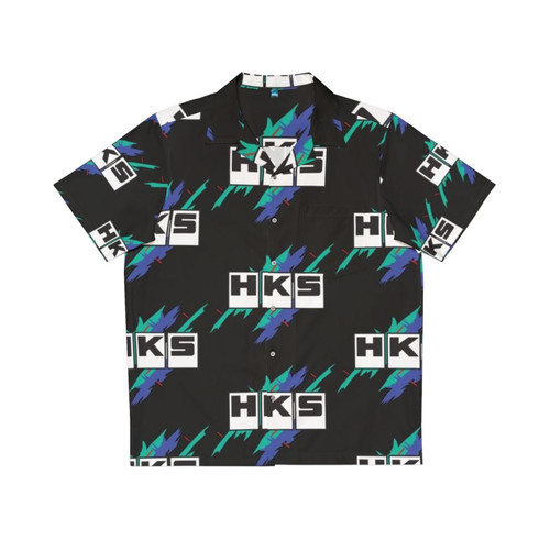 Vintage Hawaiian shirt with Japanese-inspired design for JDM and drift culture