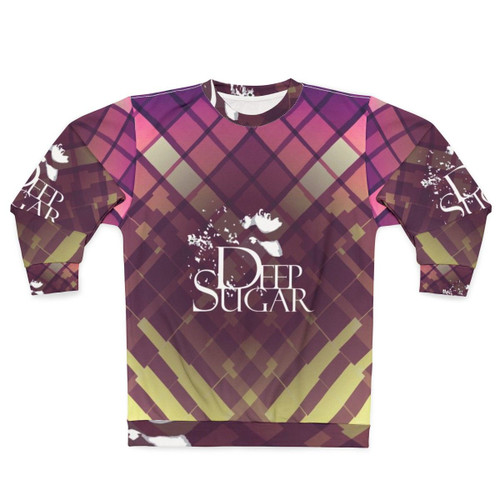 Colorful "Deep Sugar" sweatshirt featuring Ultra Nate, a female house music singer from Baltimore