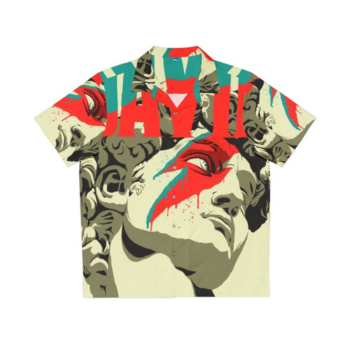 Vintage Hawaiian Shirt with Tropical Floral Pattern